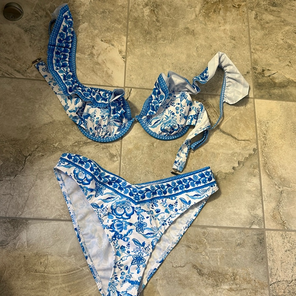 blue bikini